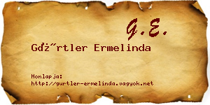 Gürtler Ermelinda névjegykártya
